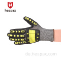 Hespax Touchscreen sandy nitril geschnittene resistente Handschuhe